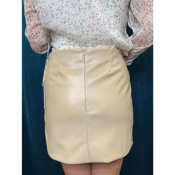 NEW BISHOP + YOUNG scallop mini skirt in dune - Picture 3 of 3